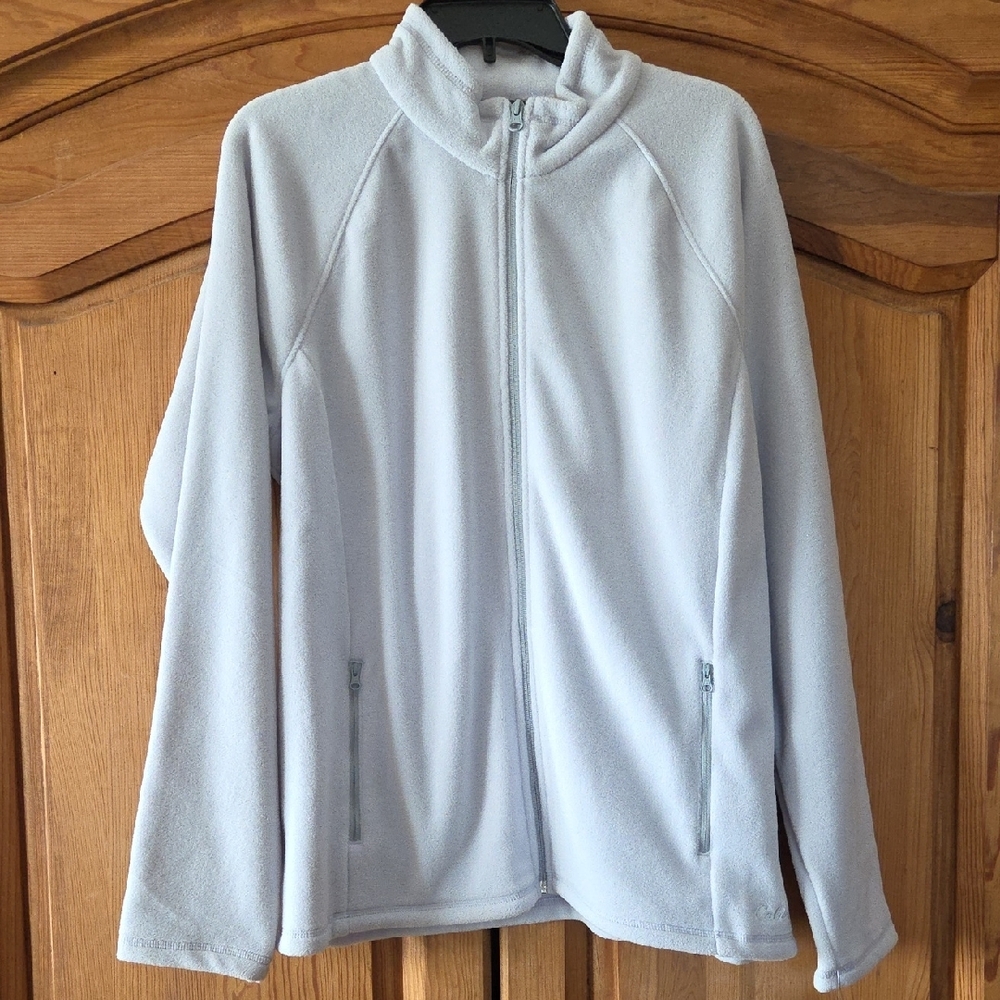 Cabela's Womens Polarfleece Fleece Cool Gray Full-Zip Jacket Top XL NWT